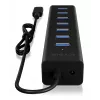 ICY BOX IB-HUB1700-C3 USB 3.2 Gen 1 (3.1 Gen 1) Type-C 5000 Mbit/s Black