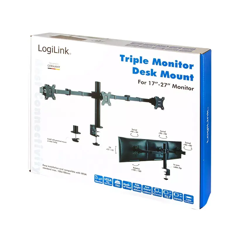 Monitor Mount LogiLink BP0107 81.3 cm (32 inch) Desk Black