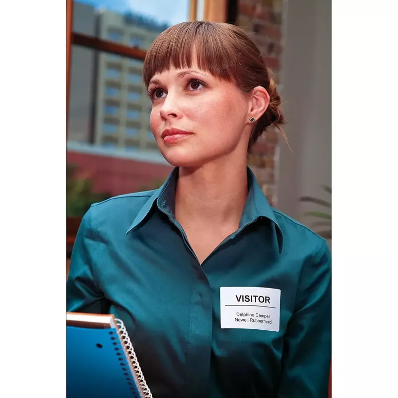 DYMO Authentic LabelWriter Appointment/Name Badge Labels | 51 mm x 89 mm | Non Adhesive | Roll of 300 Easy-Peel Labels | for LabelWriter Label Makers | Made in Europe