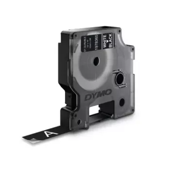 DYMO Authentic D1 Durable Labels | White Print on Black Tape | 12 mm x 3 m | Labelling Tape for LabelManager Label Makers