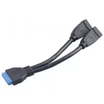 USB cable 2 x USB A Akasa AK-CBUB09-15BK Black