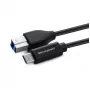 Microconnect USB3.1CB3 USB cable USB 3.2 Gen 1 (3.1 Gen 1) 3 m USB C USB B Black