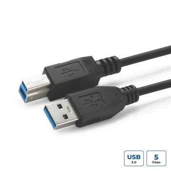 Microconnect USB3.0AB5B USB cable USB 3.2 Gen 1 (3.1 Gen 1) 5 m USB A USB B Black