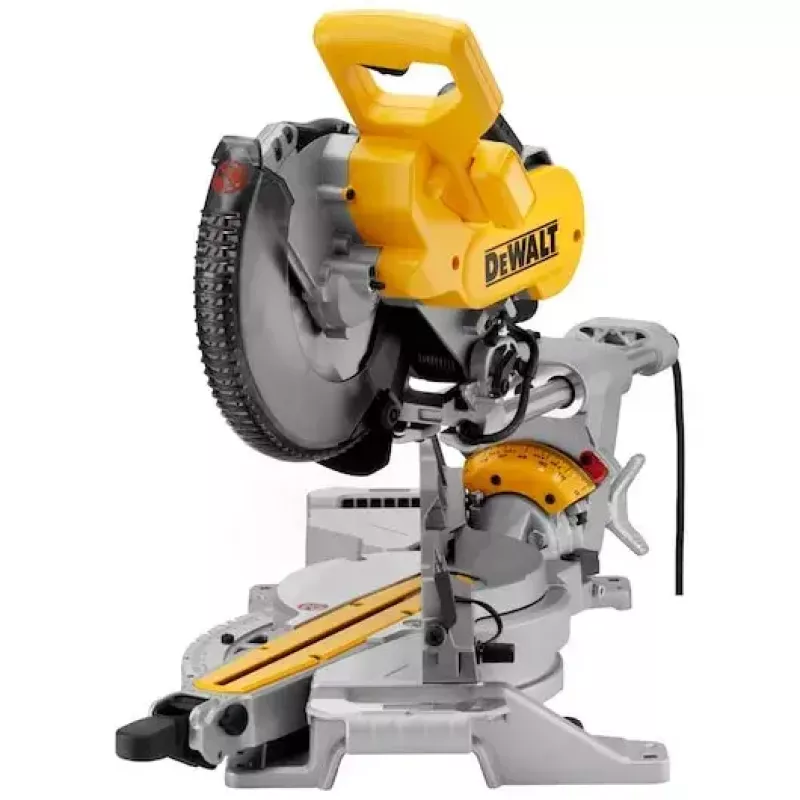 Mitre saw DeWALT DWS727-QS, stationary compound mitre saw, weight 22 kg, height 460 mm