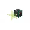 Laser level Bosch Quigo Green with tripod 1.1 m — compact cross-line laser set