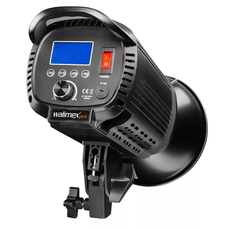 Studio LED light Walimex Niova 100 W, 1 LED bulb, black metal/plastic housing, LCD, 220-240V 50Hz