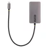 StarTech.com USB C Video Adapter, USB C to HDMI DVI VGA Adapter, Up to 4K 60Hz, Aluminum, Multiport Video Display Adapter, Thunderbolt 3 / 4 Compatible, USB Type C Travel Adapter