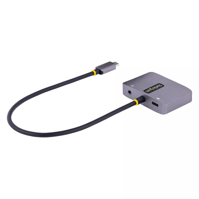 StarTech.com USB C Video Adapter, USB C to HDMI VGA Multiport Adapter, 3.5mm Audio, 4K 60Hz HDR, 100W PD Pass-Through, Thunderbolt 3/4 Compatible - USB C Display Travel Adapter