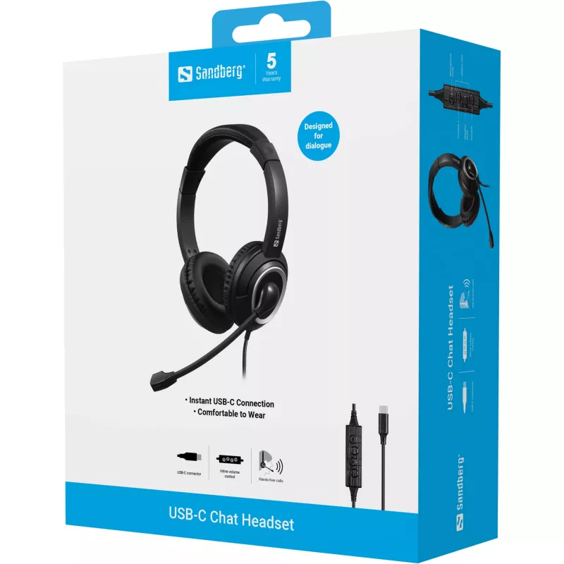 Headset Sandberg USB-C Chat Headset