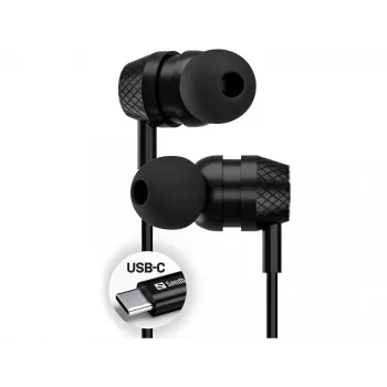 Headset Sandberg USB-C/A In-Earset with Line-Mic