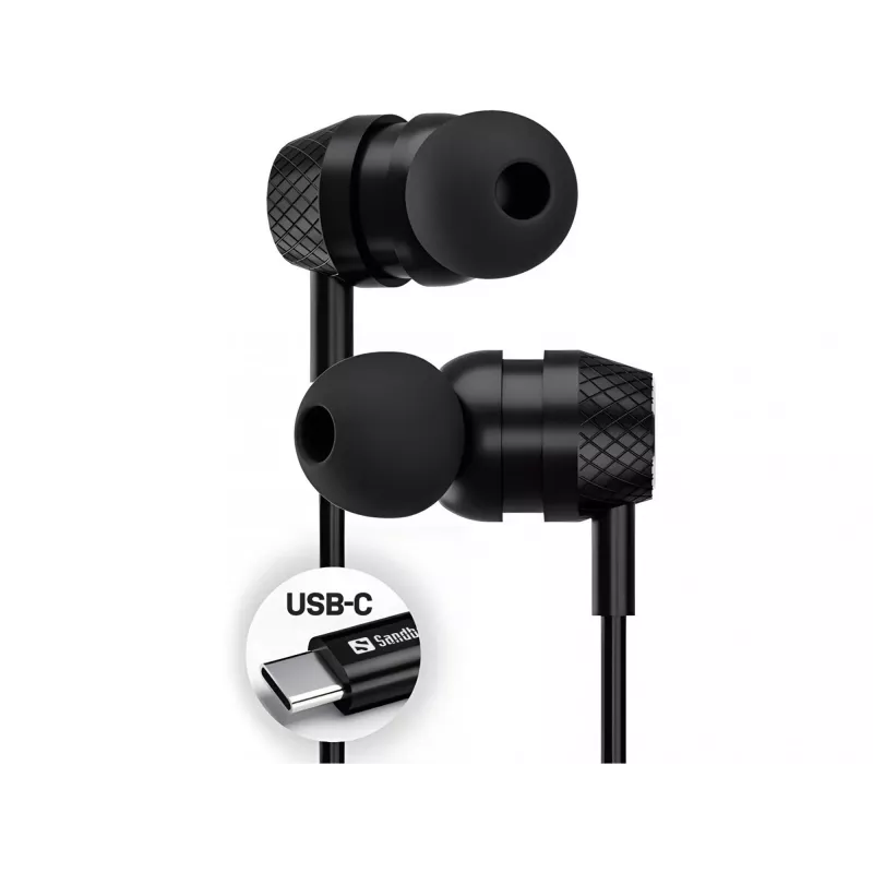 Headset Sandberg USB-C/A In-Earset with Line-Mic