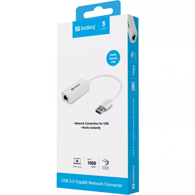 USB Network Adapter Sandberg USB3.0 Gigabit Network Adapter