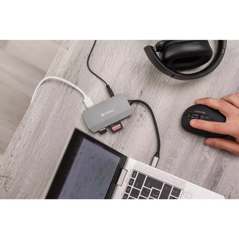 USB-C Dock Sandberg 6in1 Travel Dock