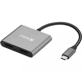 Sandberg USB-C Dock 2xHDMI+USB+PD Maximum resolution 3840x2160