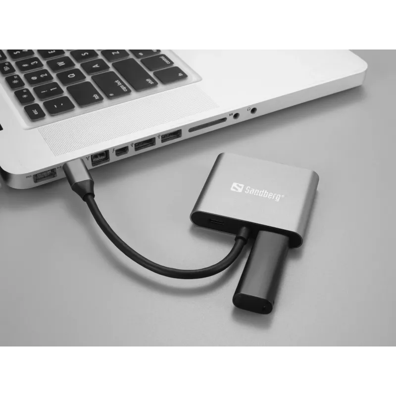 Sandberg USB-C Dock 2xHDMI+USB+PD Maximum resolution 3840x2160