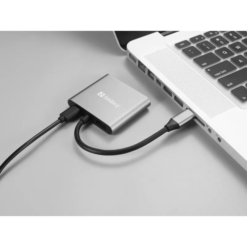 Sandberg USB-C Dock 2xHDMI+USB+PD Maximum resolution 3840x2160