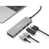 Sandberg USB-C to 2xUSB-A + 2xUSB-C Hub Grey Aluminium
