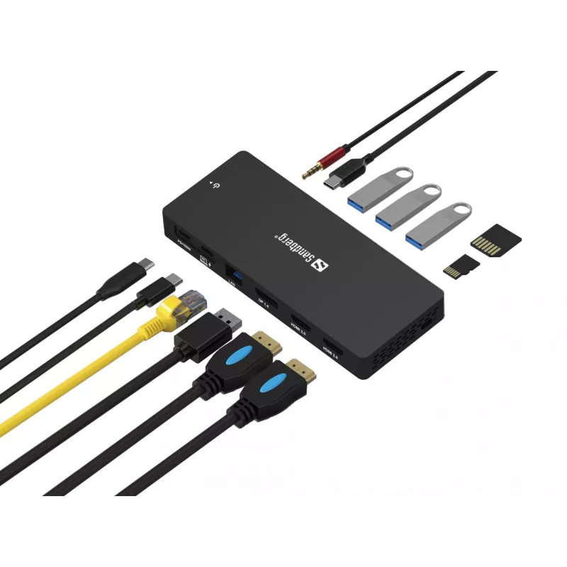 Sandberg USB-C 13in1 DockingStation Pro Wired USB 3.2 Gen 1 Type-C