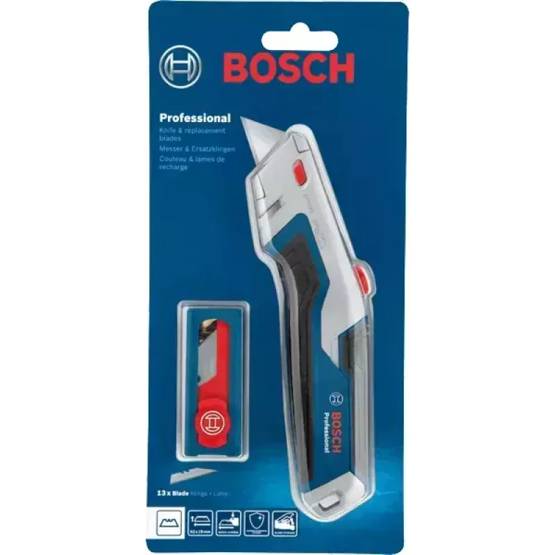 Utility knife Bosch 1 600 A02 7M5 Blue Razor blade 6.3 cm