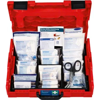 First aid kit Bosch 1600A02X2R — DIN-compliant set in L-BOXX 102, red