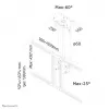 Neomounts PLASMA-C100 Monitor/TV mount ceiling 37-75 inch - h 67-107 cm