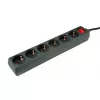 Power Extension ROLINE 19.07.1077 10m 6 AC Outlets Indoor Black