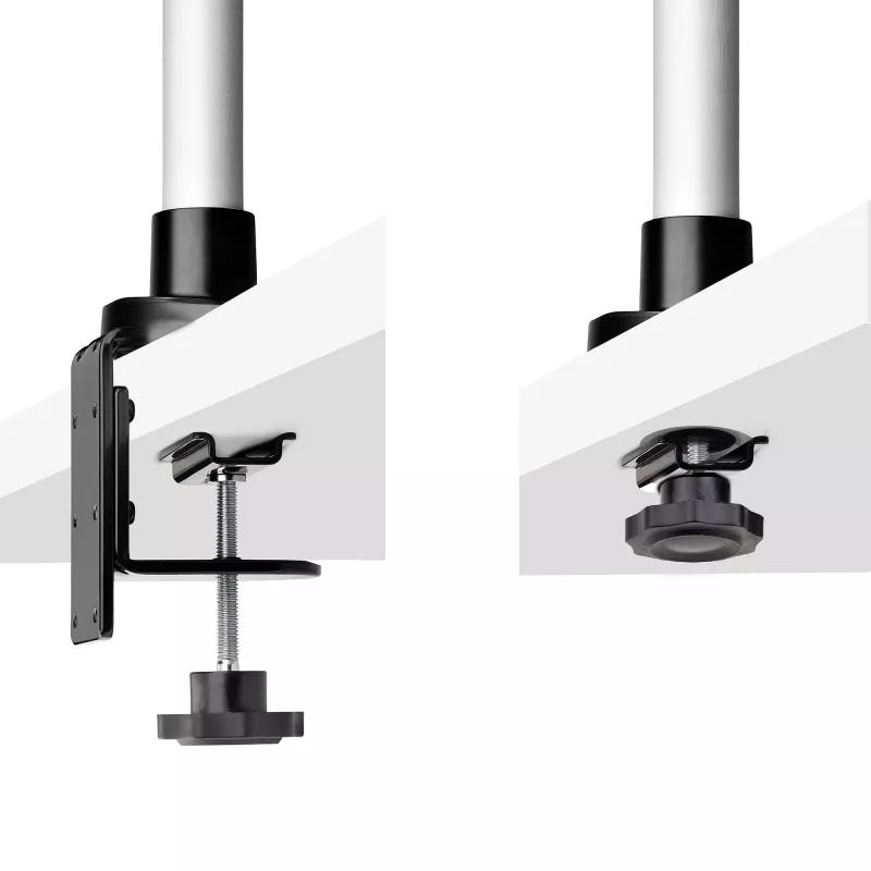 StarTech.com Monitor Desk Mount For 27in 16:9 or 30in 21:9 Ultrawide Screens, VESA 75x75/100x100, Tool-Less Arm Adjustments, C-Clamp/Grommet, Spring-Assisted Arm