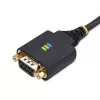StarTech.com 10ft (3m) USB to Null Modem Serial Adapter Cable, Interchangeable DB9 Screws/Nuts, COM Retention, USB-A to RS232, FTDI, Level-4 ESD Protection, Windows/macOS/ChromeOS/Linux - Rugged TPE Construction