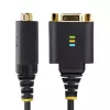 StarTech.com 1ft (30cm) USB to Null Modem Serial Adapter Cable, COM Retention, FTDI, USB-A to DB9 RS232, Interchangeable DB9 Nuts/Screws, Windows/macOS/Linux
