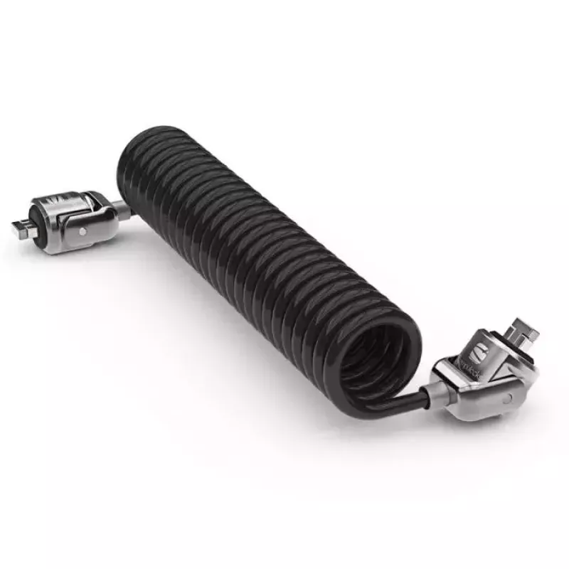 Security Cable Lock Compulocks CL02H Dual Head Coiled T-bar