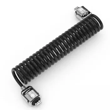 Security Cable Lock Compulocks CL02H Dual Head Coiled T-bar