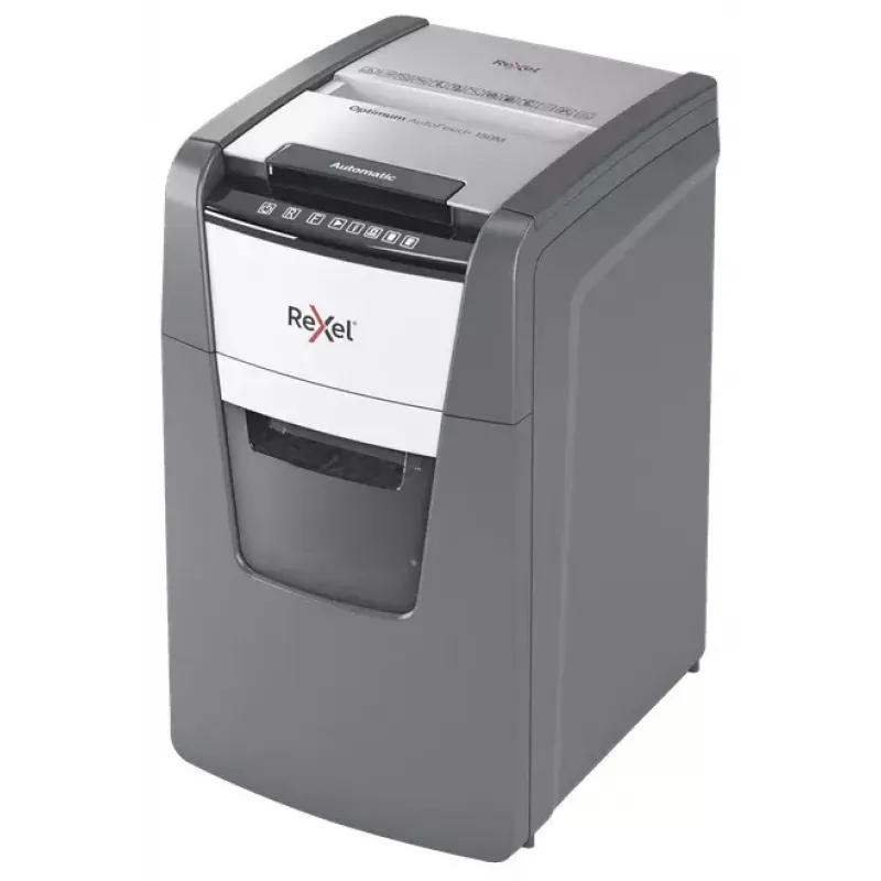 Rexel Optimum AutoFeed+ 150M paper shredder Micro-cut shredding 55 dB 22 cm Black, Grey