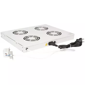 Cooling fan ROLINE 19-inch roof fan unit 4 fans Thermostat grey