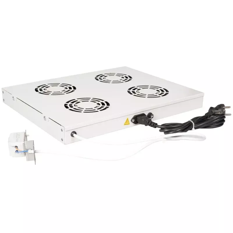 Cooling fan ROLINE 19-inch roof fan unit 4 fans Thermostat grey