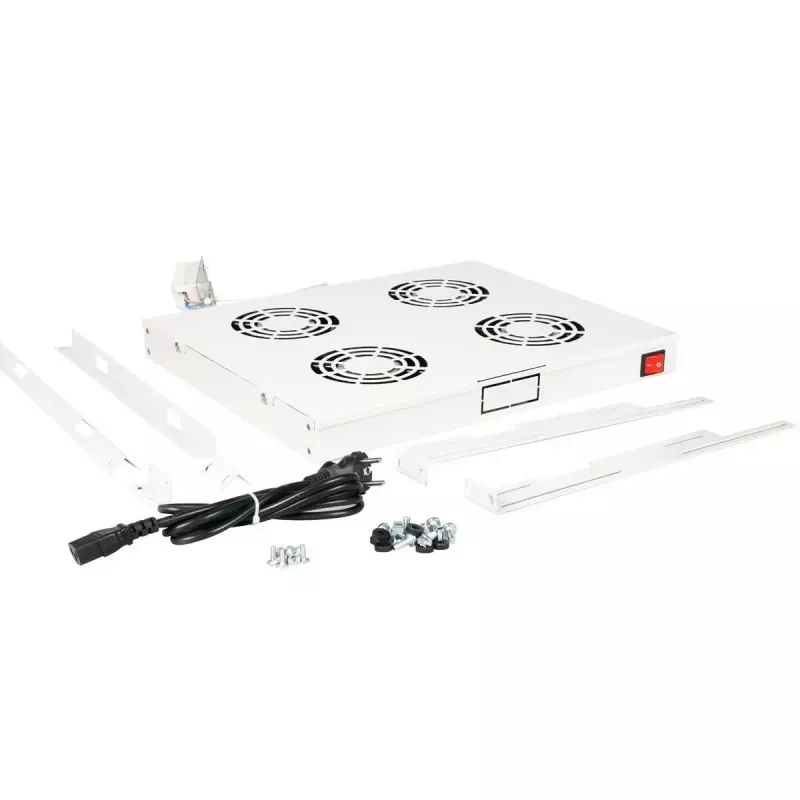 Cooling fan ROLINE 19-inch roof fan unit 4 fans Thermostat grey