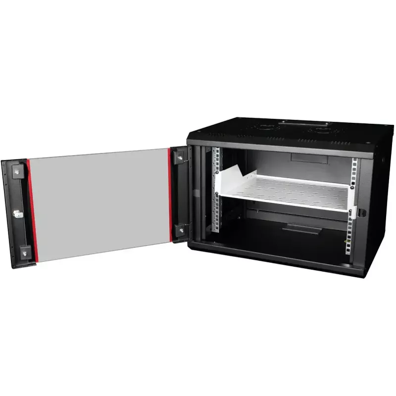 Rack shelf ROLINE 19-inch 2 U 350 T 25kg load capacity grey