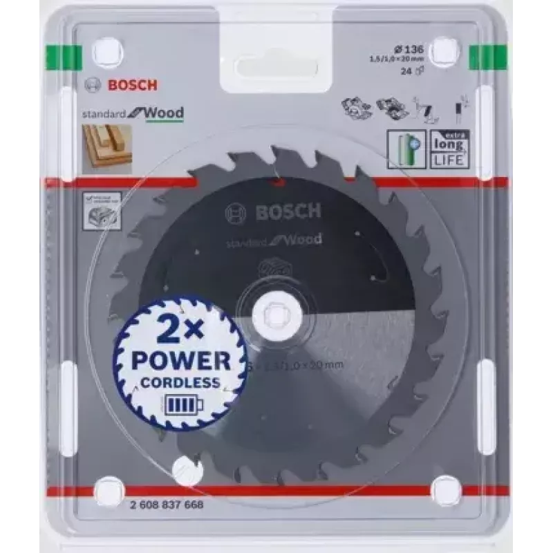 Bosch 2608837668 circular saw blade, 136 mm