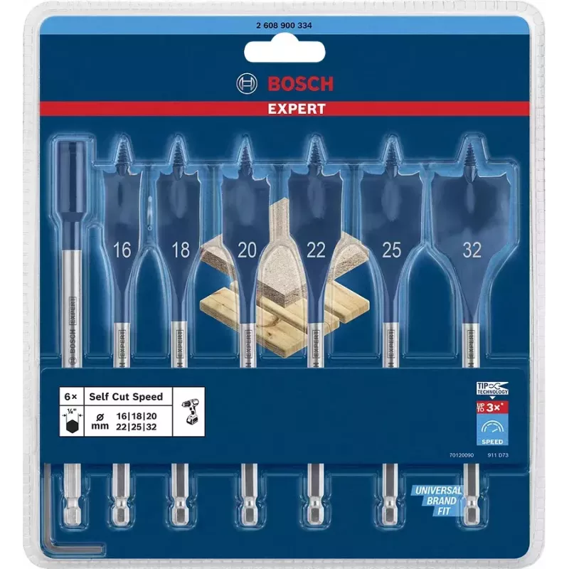 Bosch 2 608 900 334 drill bit Spade drill bit 7 pc(s)