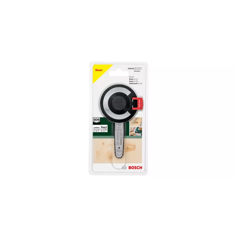Handheld nanoBLADE wood cutting blade Bosch Wood Speed 50 (model 2609256D84) for precise straight cuts