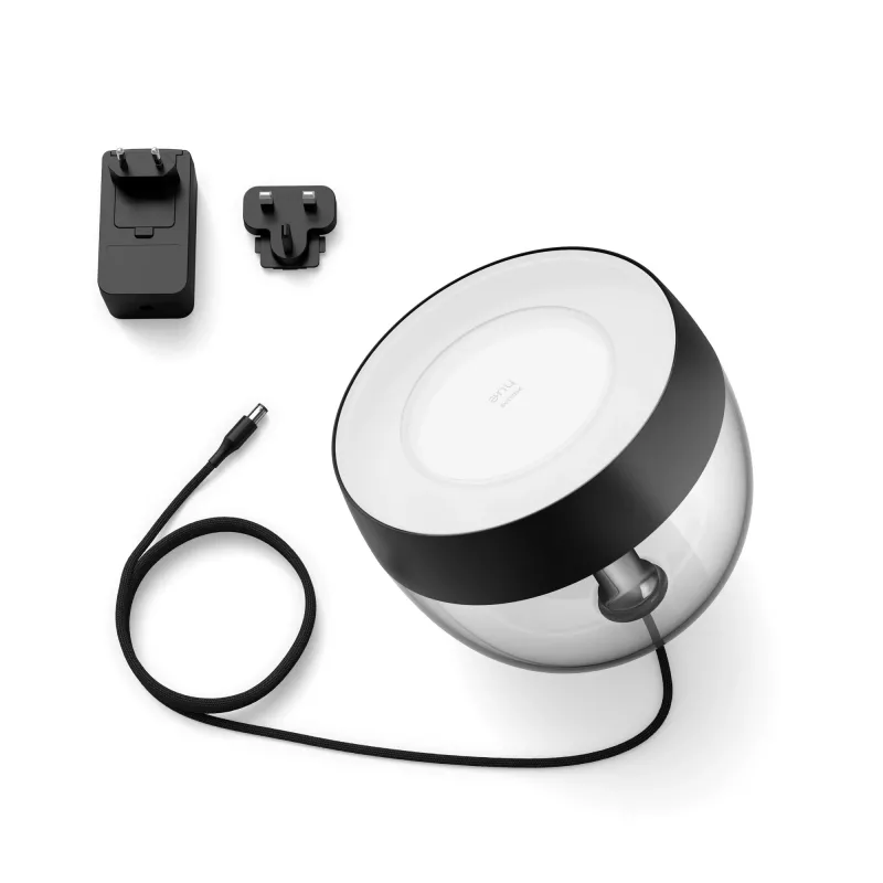 Philips Hue White and colour ambience Iris table lamp, Smart table lamp, Bluetooth/Zigbee, Black, LED, Metal, Synthetics, Non-changeable bulb(s)