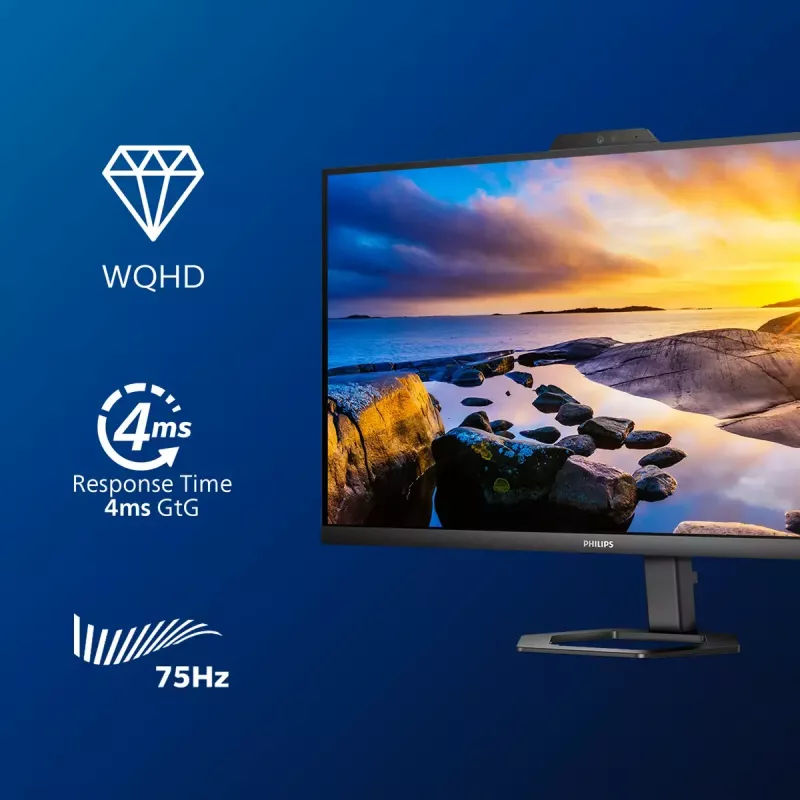 Philips 5000 series 27E1N5600HE/00 computer monitor 68.6 cm (27 inch) 2560 x 1440 pixels Quad HD LCD Black