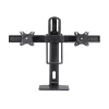 StarTech.com Crossbar Dual Monitor Desk Stand For Double 27-inch Screens, VESA Mount 75x75/100x100, Toolless Height Adjustment, Up To 13.2lb (6kg) Per Display