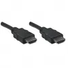 Manhattan HDMI Cable, 1080p@60Hz (High Speed), 7.5m, Male to Male, Black, Fully Shielded, Gold Plated Contacts, Lifetime Warranty