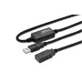 Microconnect USBAAF20A USB cable USB 2.0 20 m USB A Black