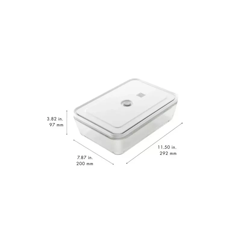 Universal glass storage container ZWILLING FRESH & SAVE Rectangular 2.85 L, microwave-safe, detachable lid