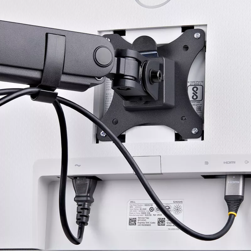 StarTech.com Triple Monitor Desk Mount For Up To Three 27in Screens, VESA 75x75/100x100, Tool-Less Arm Adjustments, C-Clamp/Grommet Mount, Spring-Assisted Arms