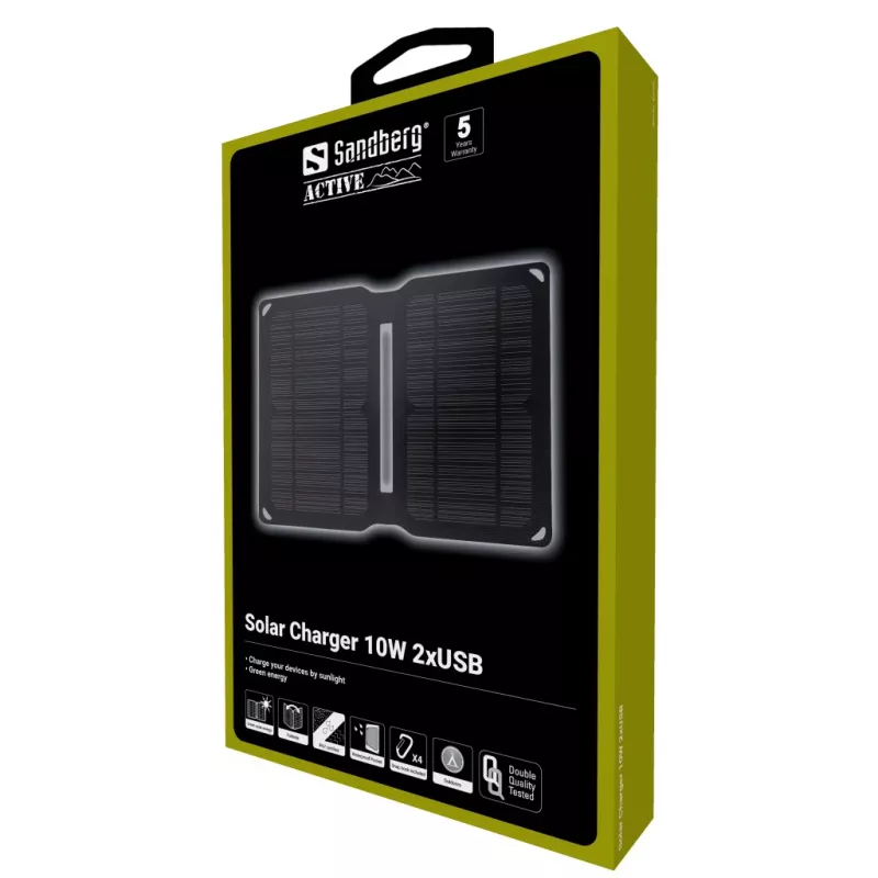 Sandberg Solar Charger 10W 2xUSB Outdoor Universal Black
