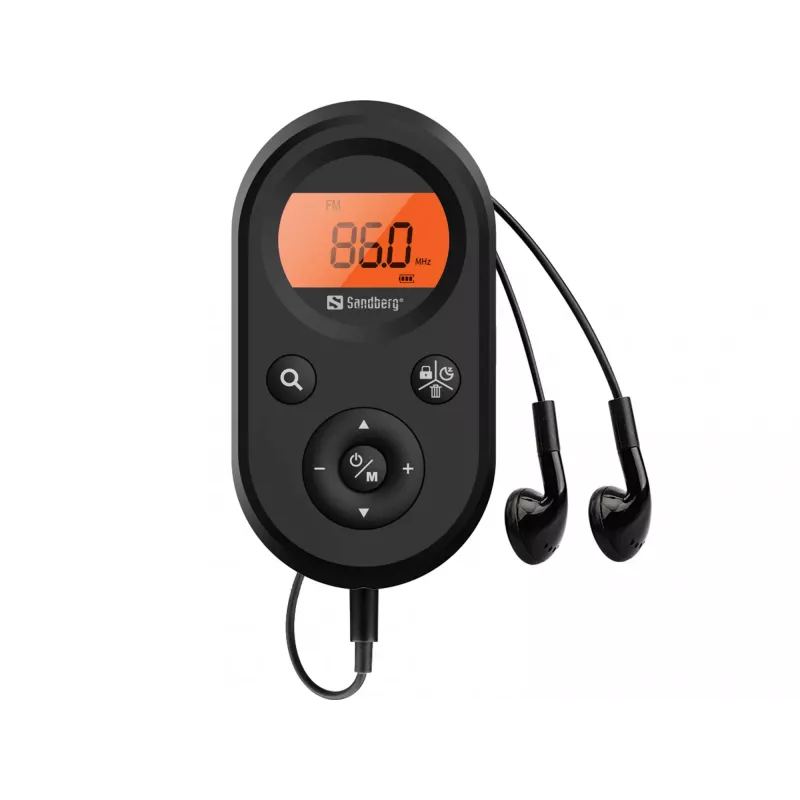Sandberg Pocket Radio FM+AM Recharge, Portable, AM, FM, 76 - 108 MHz, 522-1710KHz (9KHz) / 520-170KHz (10KHz), Amber, 3.5 mm