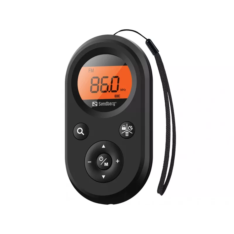 Sandberg Pocket Radio FM+AM Recharge, Portable, AM, FM, 76 - 108 MHz, 522-1710KHz (9KHz) / 520-170KHz (10KHz), Amber, 3.5 mm