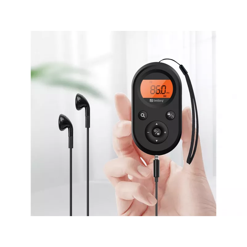 Sandberg Pocket Radio FM+AM Recharge, Portable, AM, FM, 76 - 108 MHz, 522-1710KHz (9KHz) / 520-170KHz (10KHz), Amber, 3.5 mm